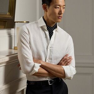 Ralph Lauren Purple Label Linen Button-Up Shirt M